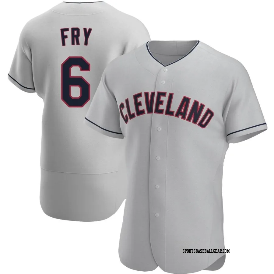 David Fry Men's Cleveland Guardians Gray Authentic Road Jersey