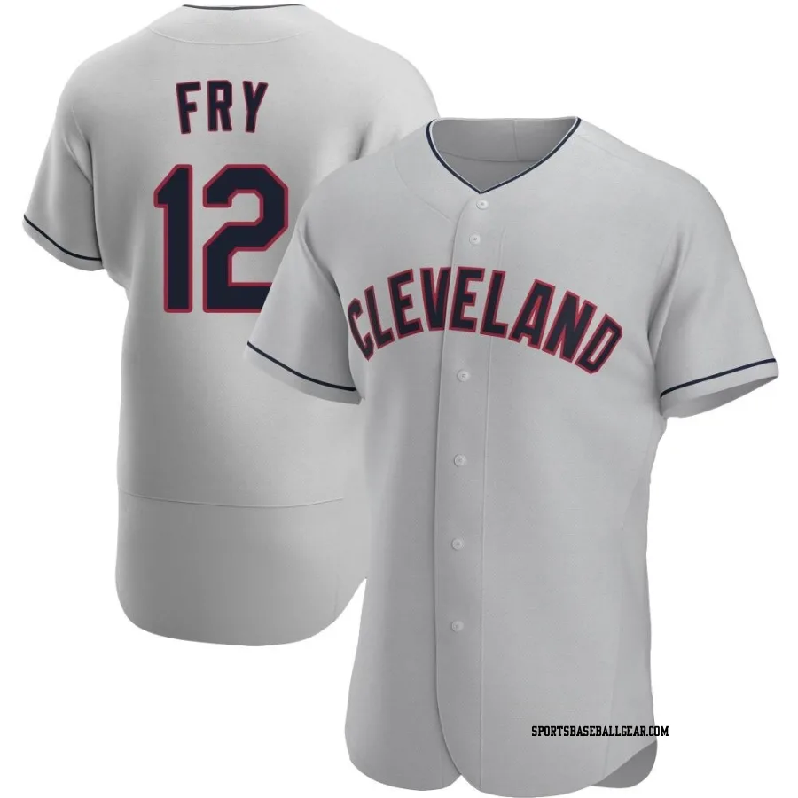 David Fry Men's Cleveland Guardians Gray Authentic Road Jersey