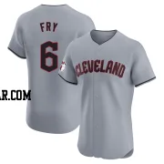 David Fry Men's Cleveland Guardians Gray Elite Road Jersey