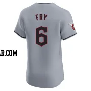 David Fry Men's Cleveland Guardians Gray Elite Road Jersey