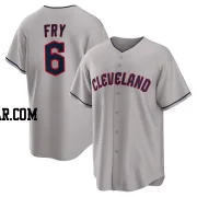 David Fry Men's Cleveland Guardians Gray Replica Road Jersey