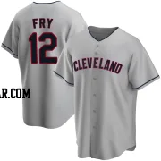 David Fry Men's Cleveland Guardians Gray Replica Road Jersey