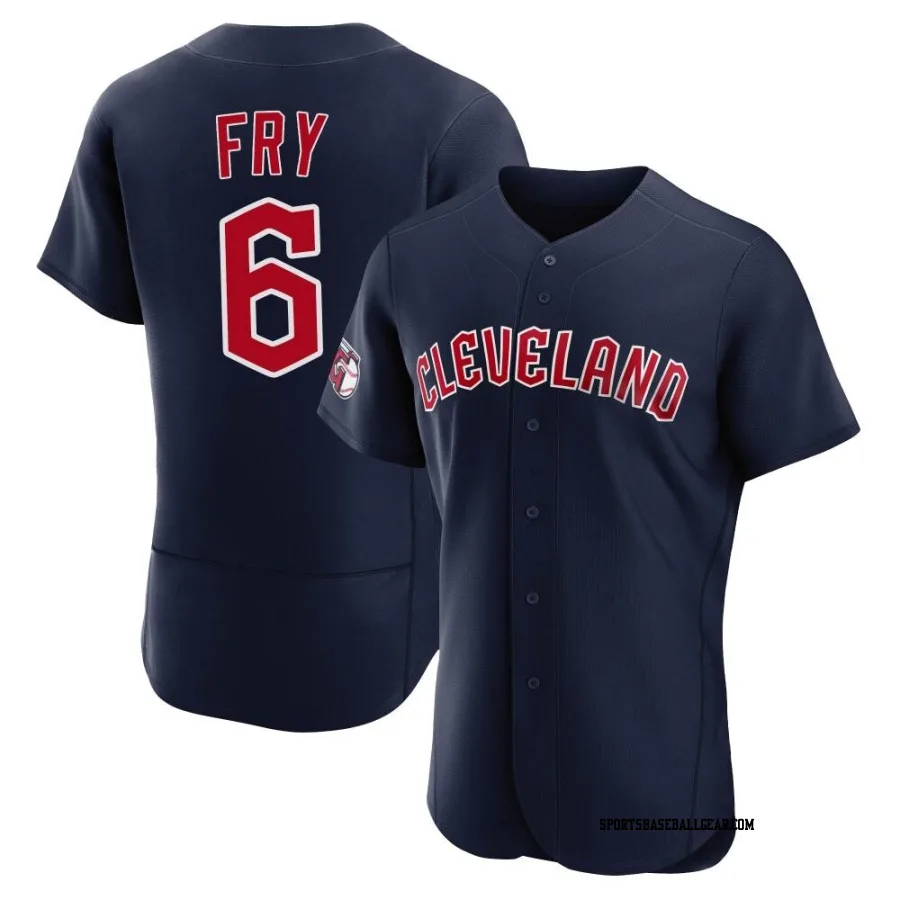 David Fry Men's Cleveland Guardians Navy Authentic Alternate Jersey