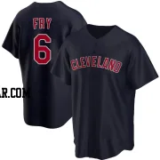 David Fry Men's Cleveland Guardians Navy Replica Alternate Jersey