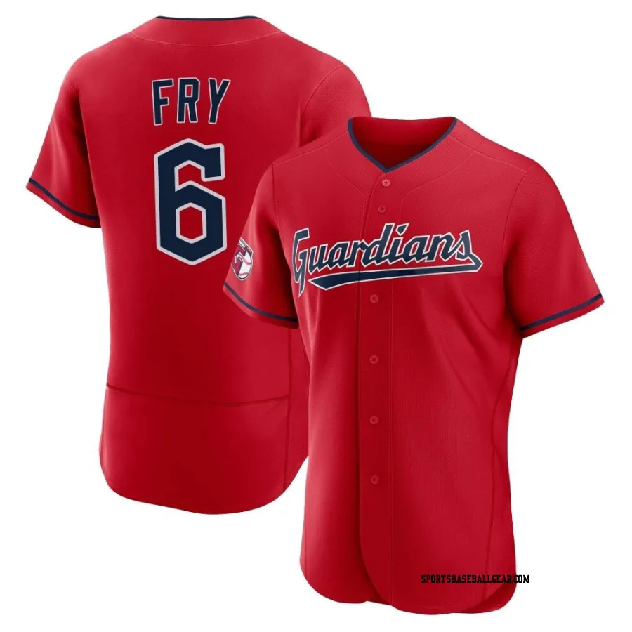 David Fry Men's Cleveland Guardians Red Authentic Alternate Jersey