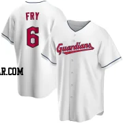 David Fry Men's Cleveland Guardians White Replica Home Jersey