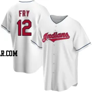 David Fry Men's Cleveland Guardians White Replica Home Jersey