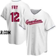 David Fry Men's Cleveland Guardians White Replica Home Jersey