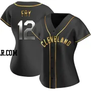 David Fry Women's Cleveland Guardians Black Golden Replica Alternate Jersey