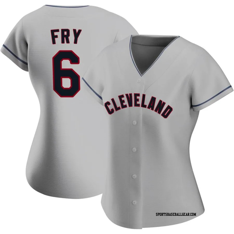 David Fry Women's Cleveland Guardians Gray Replica Road Jersey