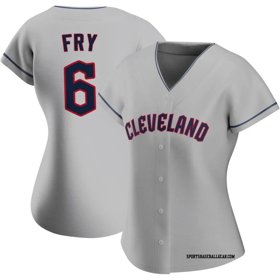 David Fry Women's Cleveland Guardians Gray Replica Road Jersey