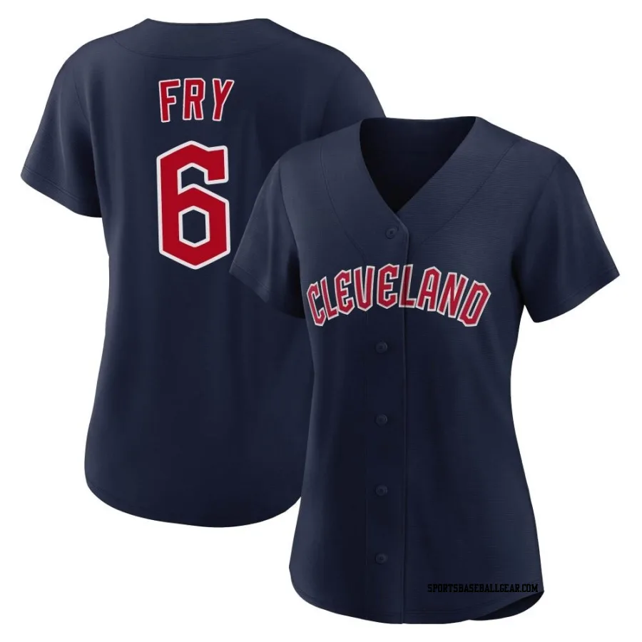 David Fry Women's Cleveland Guardians Navy Authentic Alternate Jersey