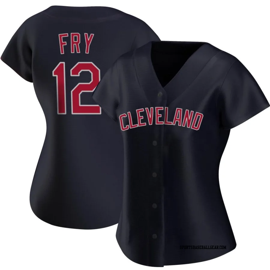 David Fry Women's Cleveland Guardians Navy Replica Alternate Jersey