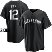 David Fry Youth Cleveland Guardians Black/White Replica Jersey