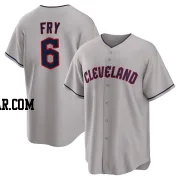 David Fry Youth Cleveland Guardians Gray Replica Road Jersey