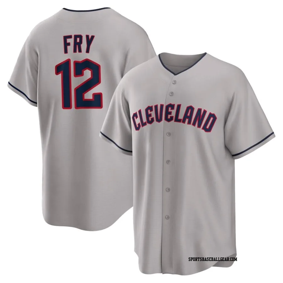 David Fry Youth Cleveland Guardians Gray Replica Road Jersey