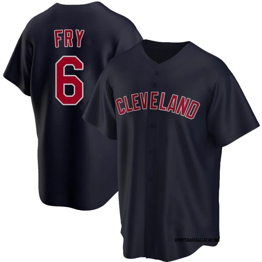 David Fry Youth Cleveland Guardians Navy Replica Alternate Jersey