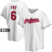 David Fry Youth Cleveland Guardians White Replica Home Jersey