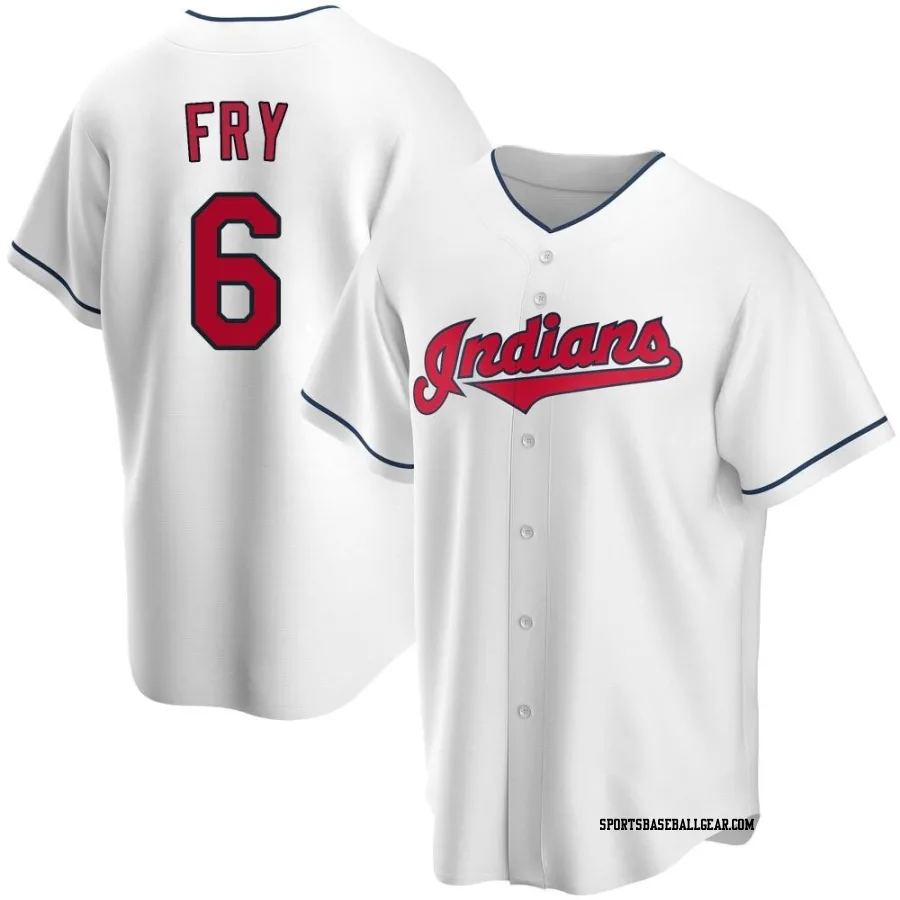 David Fry Youth Cleveland Guardians White Replica Home Jersey