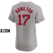 David Hamilton Men's Boston Red Sox Gray Elite Road Jersey