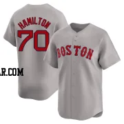 David Hamilton Men's Boston Red Sox Gray Limited Away Jersey