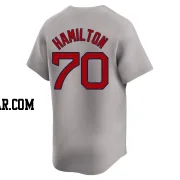 David Hamilton Men's Boston Red Sox Gray Limited Away Jersey