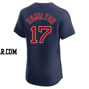 David Hamilton Men's Boston Red Sox Navy Elite Alternate Jersey