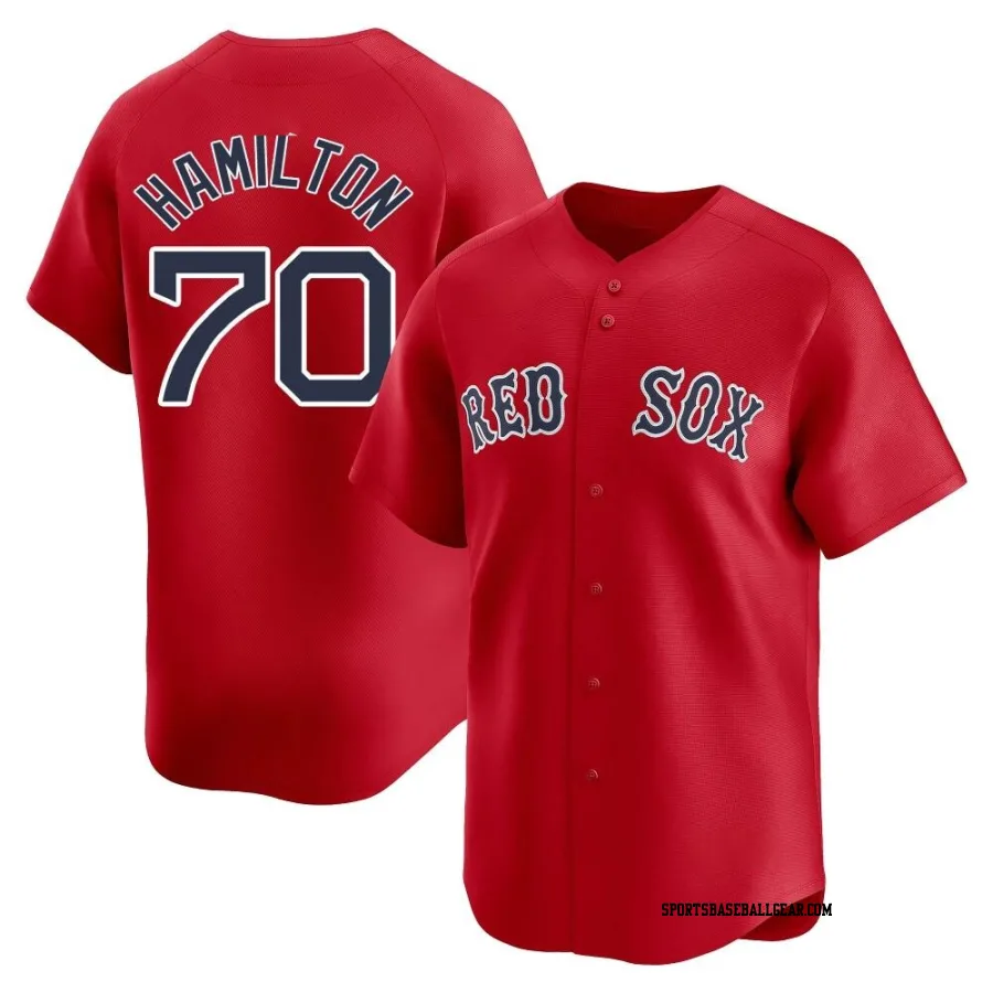 David Hamilton Men's Boston Red Sox Red Limited Alternate Jersey