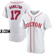 David Hamilton Men's Boston Red Sox White Authentic 2021 Patriots' Day Jersey