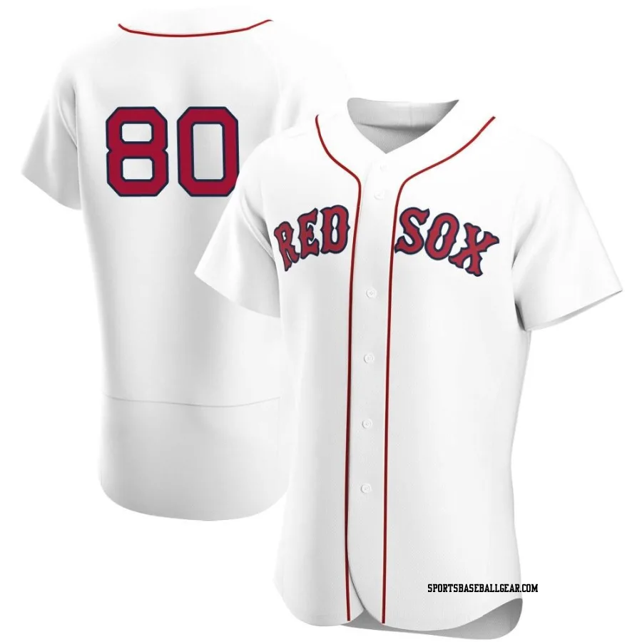 David Hamilton Men's Boston Red Sox White Authentic Home Team Jersey