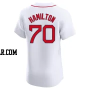 David Hamilton Men's Boston Red Sox White Elite Home Jersey