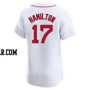 David Hamilton Men's Boston Red Sox White Elite Home Jersey