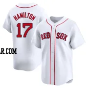 David Hamilton Men's Boston Red Sox White Limited Home Jersey