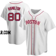 David Hamilton Men's Boston Red Sox White Replica Alternate Jersey