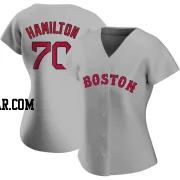 David Hamilton Women's Boston Red Sox Gray Authentic Road Jersey