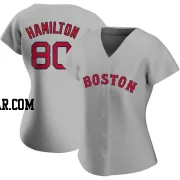 David Hamilton Women's Boston Red Sox Gray Authentic Road Jersey