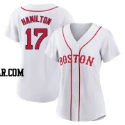 David Hamilton Women's Boston Red Sox White Authentic 2021 Patriots' Day Jersey