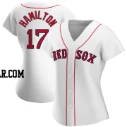 David Hamilton Women's Boston Red Sox White Authentic Home Jersey