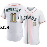 David Hensley Men's Houston Astros Gold Authentic White 2023 Collection Jersey