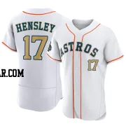 David Hensley Men's Houston Astros Gold Authentic White 2023 Collection Jersey