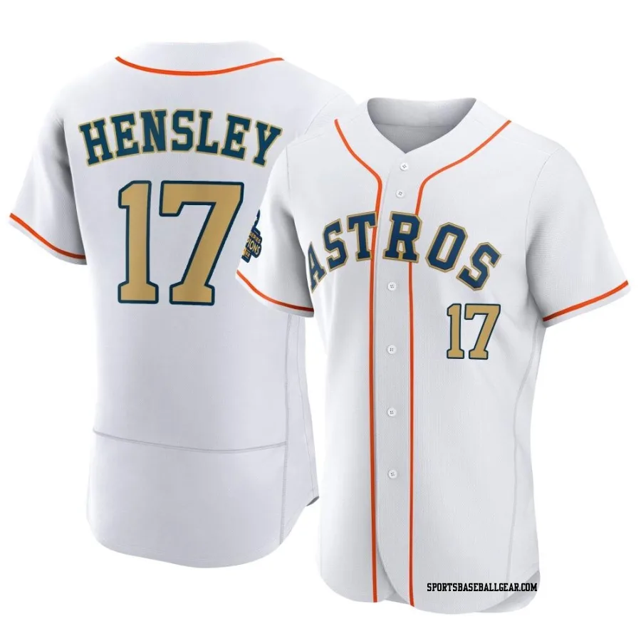 David Hensley Men's Houston Astros Gold Authentic White 2023 Collection Jersey