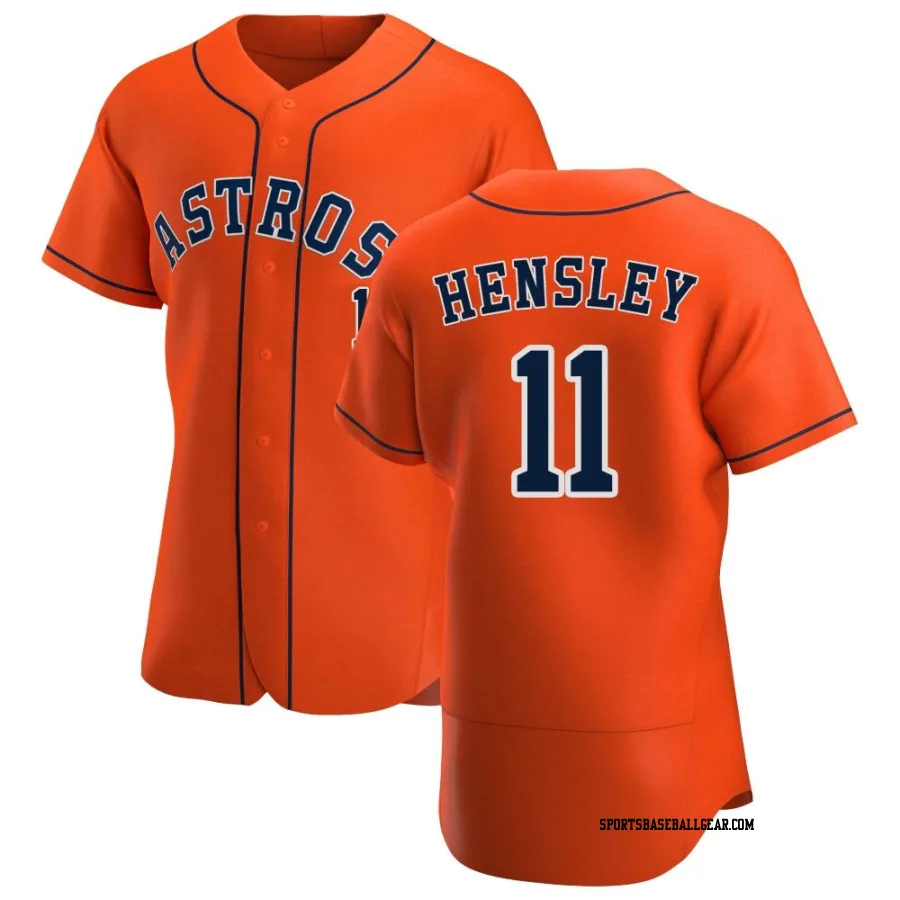 David Hensley Men's Houston Astros Orange Authentic Alternate Jersey