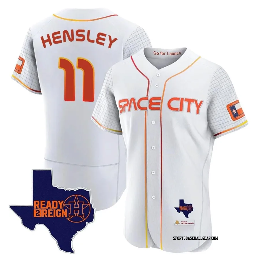 David Hensley Men's Houston Astros White Authentic 2023 Space City Ready 2 Reign Flex Base Jersey