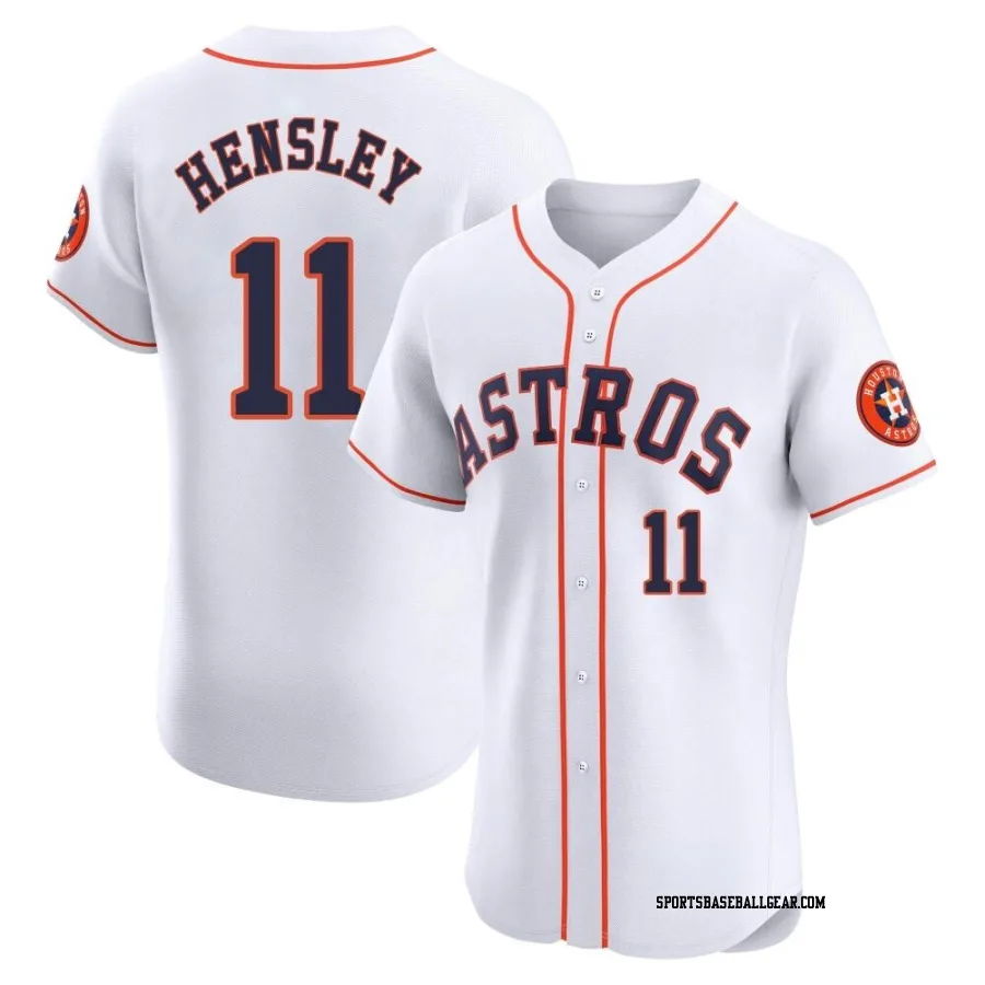 David Hensley Men's Houston Astros White Elite Home Jersey