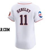 David Hensley Men's Houston Astros White Elite Home Patch Jersey