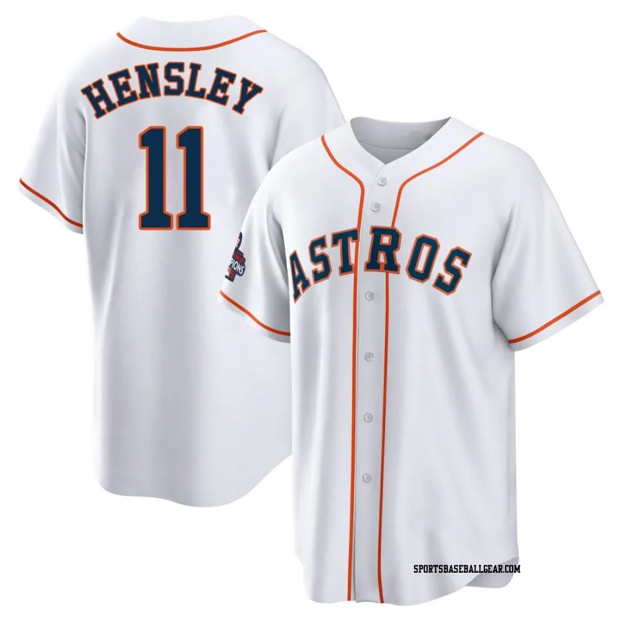 David Hensley Men's Houston Astros White Replica 2022 World Series Champions Home Jersey