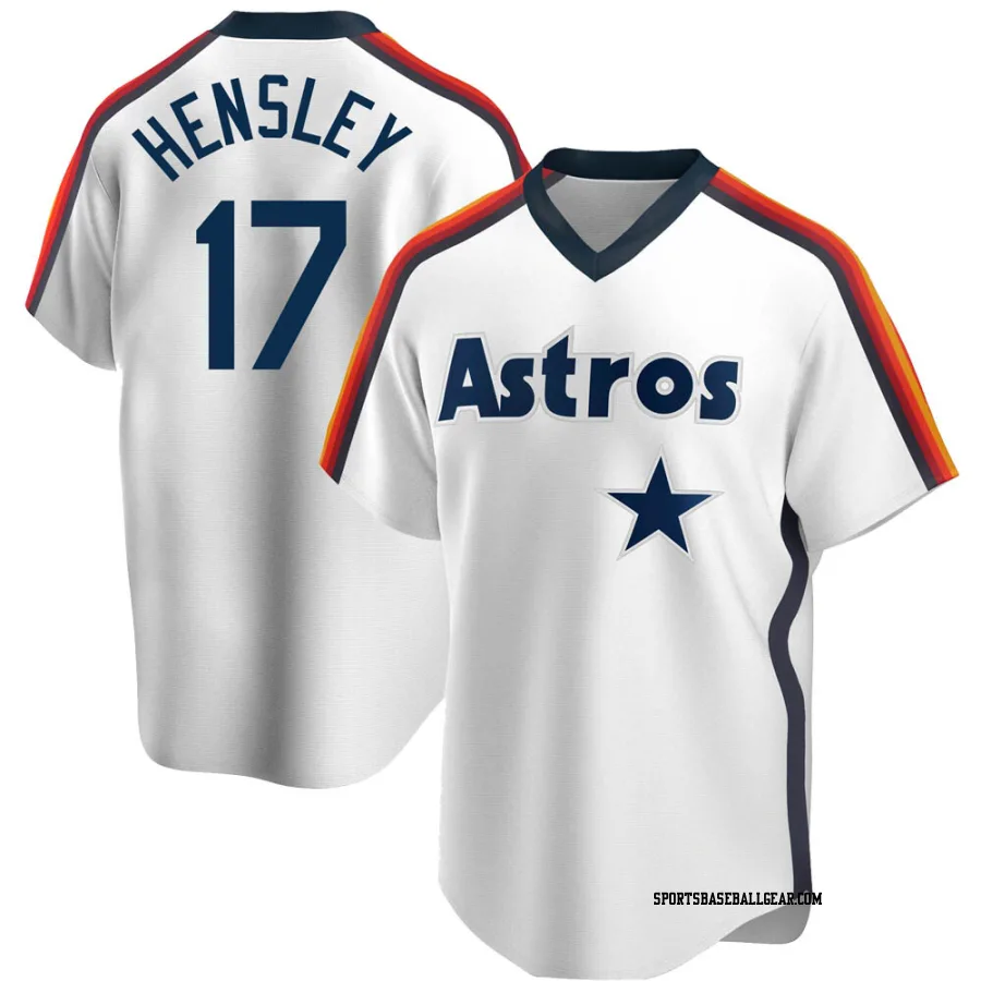 David Hensley Men's Houston Astros White Replica Home Cooperstown Collection Team Jersey