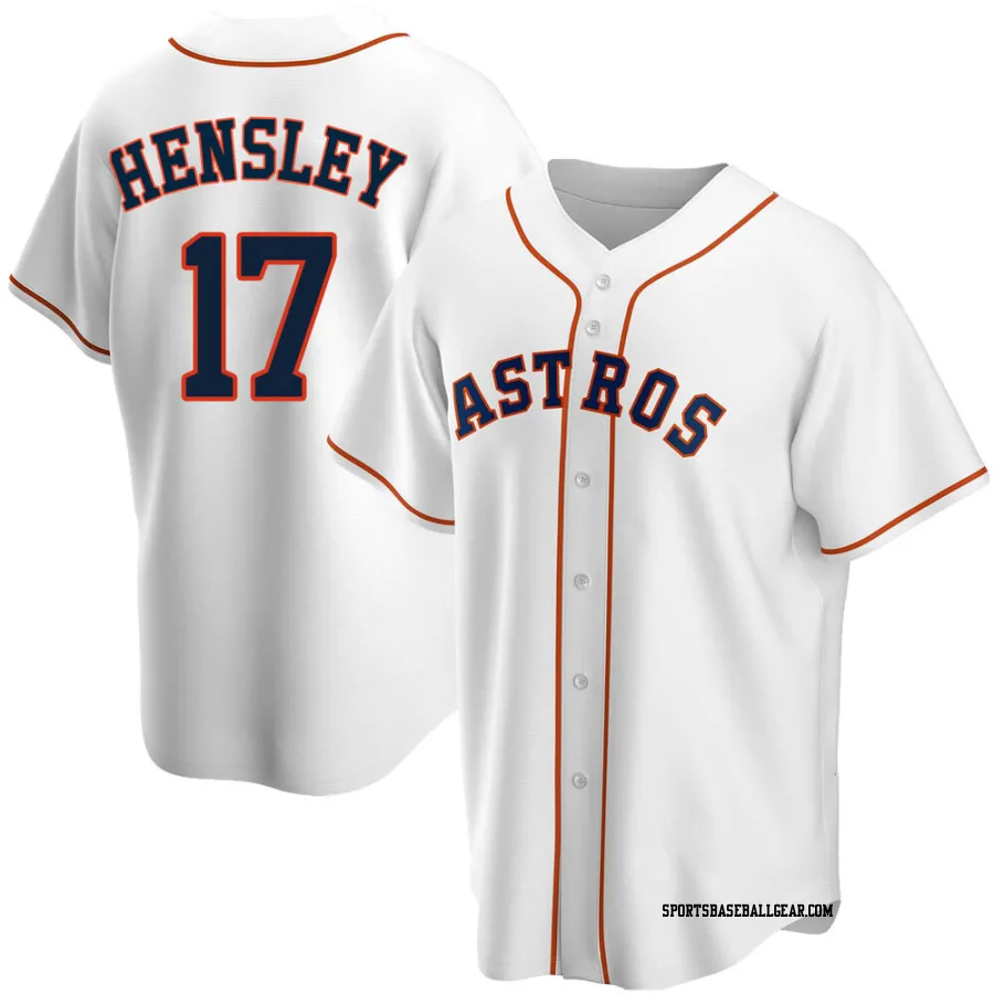 David Hensley Men's Houston Astros White Replica Home Jersey