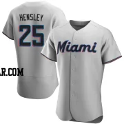 David Hensley Men's Miami Marlins Gray Authentic Road Jersey