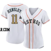 David Hensley Women's Houston Astros Gold Authentic White 2023 Collection Jersey